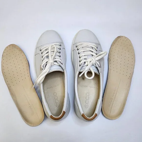 Ecco Soft 7 Sneakers Women's Size 8.5 Shoes White Leather EU39 - Picture 9 of 10
